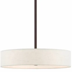 Venlo 14" Wide Bronze Drum Pendant Light