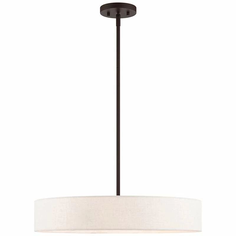 Venlo 22" Wide Bronze Drum Pendant Light 6 Venlo 22" Wide Bronze Drum Pendant Light - Image 4