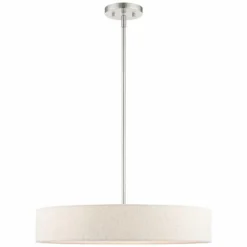 Venlo 22" Wide Brushed Nickel Drum Pendant Light -Outlet The Radiantix Store venlo 22 inch wide brushed nickel drum pendant light 82h30views3