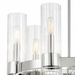 Vernon Place 20 1/4" Wide Chrome 6-Light Chandelier -Outlet The Radiantix Store vernon place 20 and one quarter inch wide chrome 6 light chandelier 785h1views1