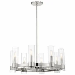 Vernon Place 28 1/4" Wide Chrome 8-Light Chandelier -Outlet The Radiantix Store vernon place 28 and one quarter inch wide chrome 8 light chandelier 786h1views3
