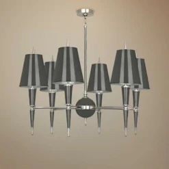 Jonathan Adler Versailles 36 3/4" Wide Ash Lacquer 6-Light Chandelier