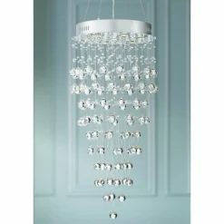 Vienna Full Spectrum Aida 18" Wide Pouring Crystal Bubble Chandelier