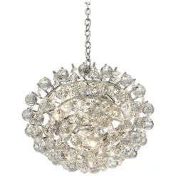 Vienna Full Spectrum Essa 12"W Chrome - Crystal Mini Pendant -Outlet The Radiantix Store vienna full spectrum essa 12 inchw chrome crystal mini pendant n1104views4