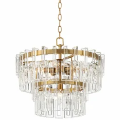 Vienna Full Spectrum Luxum 18 3/4" Brass And Crystal Pendant Light 9 Vienna Full Spectrum Luxum 18 3/4" Brass And Crystal Pendant Light -Outlet The Radiantix Store vienna full spectrum luxum 18 and three quarter inch brass and crystal pendant light 64t69