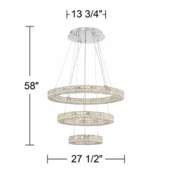 Vienna Full Spectrum Perriello 27 1/2" Crystal Ring LED Chandelier -Outlet The Radiantix Store vienna full spectrum perriello 27 and one half inch crystal ring led chandelier 8g451views5