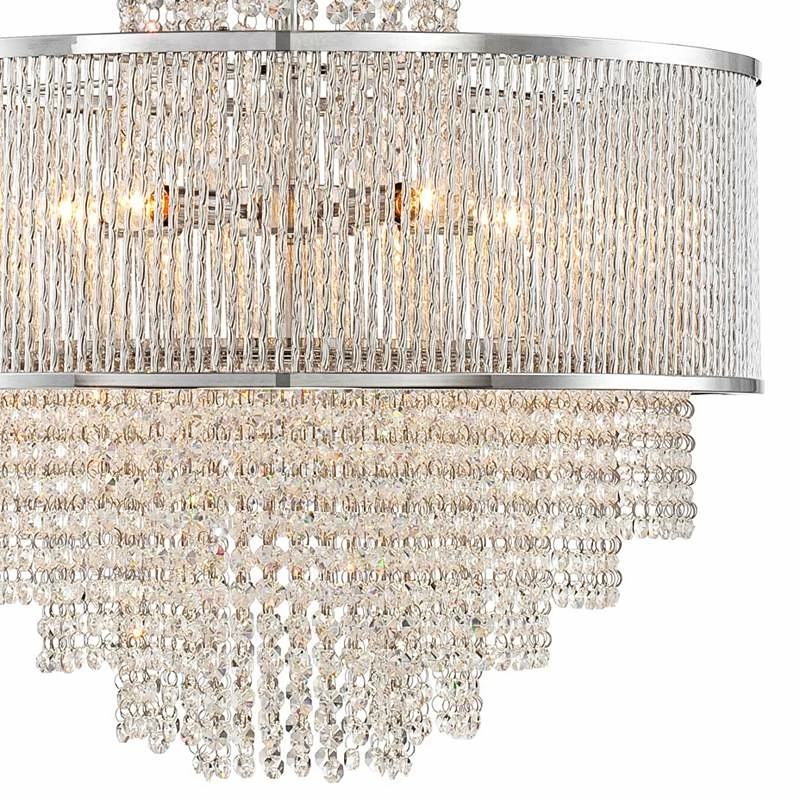 Vienna Full Spectrum Pioggia Chrome 23 1/2" Wide Crystal Chandelier 6 Vienna Full Spectrum Pioggia Chrome 23 1/2" Wide Crystal Chandelier - Image 4