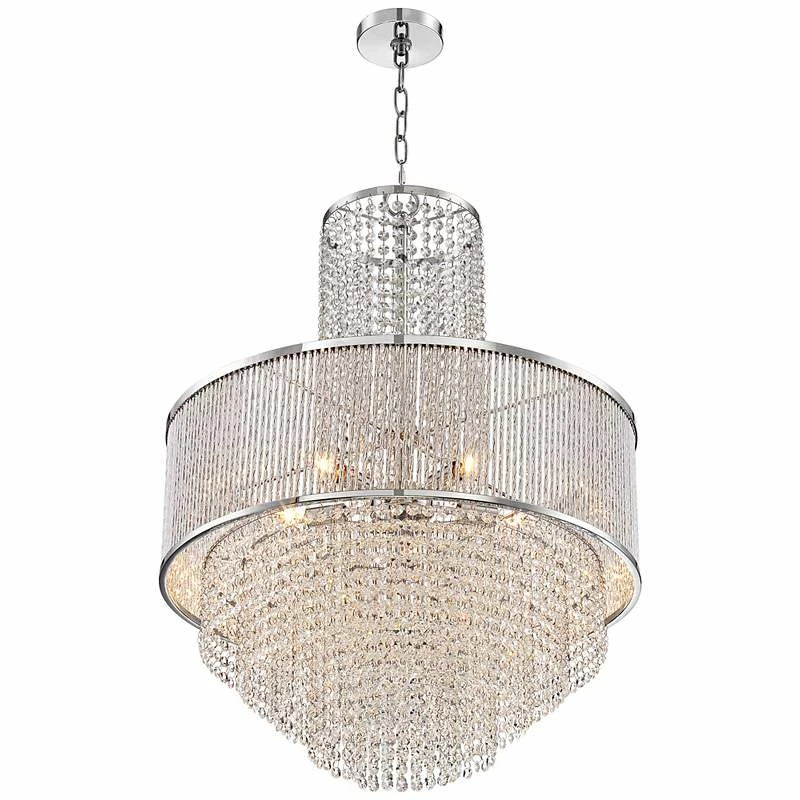 Vienna Full Spectrum Pioggia Chrome 23 1/2" Wide Crystal Chandelier 7 Vienna Full Spectrum Pioggia Chrome 23 1/2" Wide Crystal Chandelier - Image 5