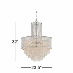 Vienna Full Spectrum Pioggia Chrome 23 1/2" Wide Crystal Chandelier 13 Vienna Full Spectrum Pioggia Chrome 23 1/2" Wide Crystal Chandelier -Outlet The Radiantix Store vienna full spectrum pioggia chrome 23 and one half inch wide crystal chandelier 8g405views3