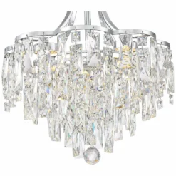 Villette 15 3/4" Wide Chrome LED Crystal Pendant Light -Outlet The Radiantix Store villette 15 and three quarter inch wide chrome led crystal pendant light 33h19views1