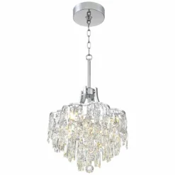 Villette 15 3/4" Wide Chrome LED Crystal Pendant Light -Outlet The Radiantix Store villette 15 and three quarter inch wide chrome led crystal pendant light 33h19views4