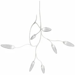 Vines™ 38 1/4"W Satin White 7-Light LED Pendant Light