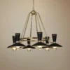 Vortex 46 1/4"W Modern Brass And Black 6-Light Chandelier -Outlet The Radiantix Store vortex 46 and one quarter inchw modern brass and black 6 light chandelier 35p54cropped