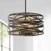 Vortic Flow 16"W Dark Bronze And Mosaic Gold 5-Light Pendant -Outlet The Radiantix Store vortic flow 16 inchw dark bronze and mosaic gold 5 light pendant 55v59cropped