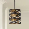 Vortic Flow 8 1/2"W Dark Bronze And Mosaic Gold Mini Pendant -Outlet The Radiantix Store vortic flow 8 and one half inchw dark bronze and mosaic gold mini pendant 58j95cropped