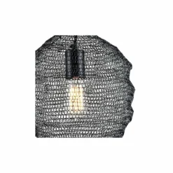Troy Wabi Sabi 12" Wide Black Mini Pendant W/ Black Iron Mesh Shade -Outlet The Radiantix Store wabi sabi 12 inch wide black mini pendant w black iron mesh shade 65d16views1