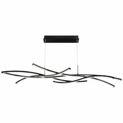 WAC Divergence 64" Wide LED Modern Linear Chandelier In Black