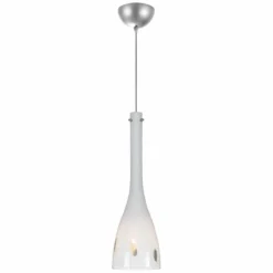 White Glass 4 1/4"W Brushed Steel Low Voltage Mini Pendant -Outlet The Radiantix Store white glass 4 and one quarter inchw brushed steel low voltage mini pendant 69y35views2