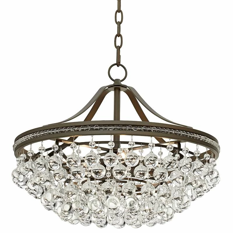 Wohlfurst 20 1/4"W Bronze 5-Light Crystal Pendant Light 4 Wohlfurst 20 1/4"W Bronze 5-Light Crystal Pendant Light - Image 2
