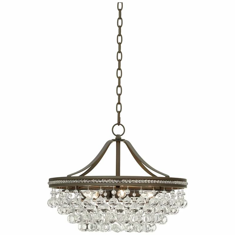 Wohlfurst 20 1/4"W Bronze 5-Light Crystal Pendant Light 7 Wohlfurst 20 1/4"W Bronze 5-Light Crystal Pendant Light - Image 5