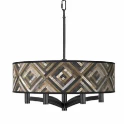 Woodwork Diamonds Ava 6-Light Black Pendant Chandelier