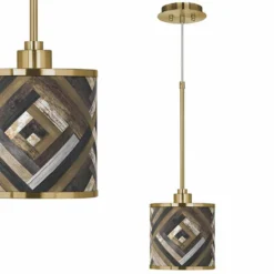 Woodwork Diamonds Giclee Gold Mini Pendant Light