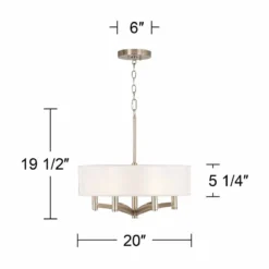 Woven Burlap Ava 6-Light Nickel Pendant Chandelier -Outlet The Radiantix Store woven burlap ava 6 light nickel pendant chandelier 9k797views4