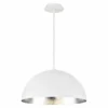 Yolo 18" Wide White And Silver Leaf LED Pendant Light -Outlet The Radiantix Store yolo 18 inch wide white and silver leaf led pendant light 55m79