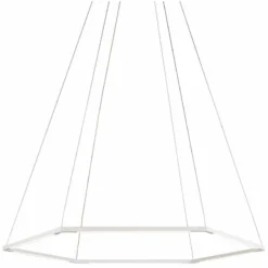 Z-Bar Honeycomb 35 3/4" Wide Matte White LED Pendant Light -Outlet The Radiantix Store z bar honeycomb 35 and three quarter inch wide matte white led pendant light 65t66
