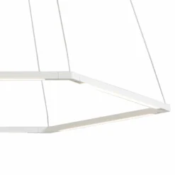 Z-Bar Honeycomb 35 3/4" Wide Matte White LED Pendant Light -Outlet The Radiantix Store z bar honeycomb 35 and three quarter inch wide matte white led pendant light 65t66views1