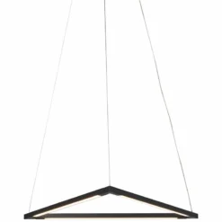 Z-Bar Triangle 18 1/2" Wide Matte Black LED Pendant Light -Outlet The Radiantix Store z bar triangle 18 and one half inch wide matte black led pendant light 65t93