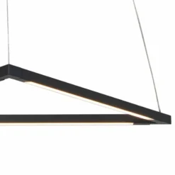 Z-Bar Triangle 18 1/2" Wide Matte Black LED Pendant Light -Outlet The Radiantix Store z bar triangle 18 and one half inch wide matte black led pendant light 65t93views1