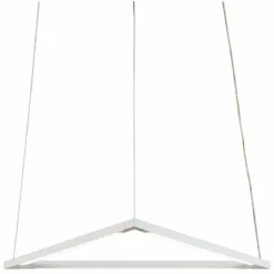 Z-Bar Triangle 18 1/2" Wide Matte White LED Pendant Light -Outlet The Radiantix Store z bar triangle 18 and one half inch wide matte white led pendant light 65t99views1