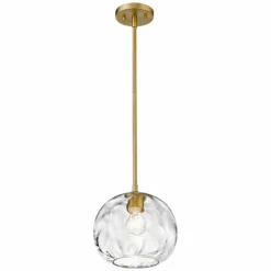 Z-Lite Chloe 10" Wide 1-Light Olde Brass And Water Glass Pendant -Outlet The Radiantix Store z lite chloe 10 inch wide 1 light olde brass and water glass pendant 805d4views3