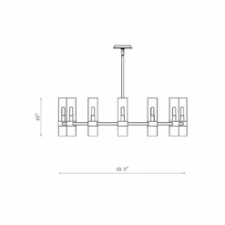 Z-Lite Datus 43.5" Wide 12-Light Matte Black Modern Ring Chandelier -Outlet The Radiantix Store z lite datus 43 5 inch wide 12 light matte black modern ring chandelier 875d4views4