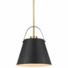 Z-Lite Studio 12.5" Wide Matte Black And Heritage Brass Modern Pendant -Outlet The Radiantix Store z lite studio 12 5 inch wide matte black and heritage brass modern pendant 736d4