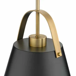 Z-Lite Studio 12.5" Wide Matte Black And Heritage Brass Modern Pendant -Outlet The Radiantix Store z lite studio 12 5 inch wide matte black and heritage brass modern pendant 736d4views2