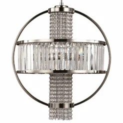 Zeev Metropolis 22"W Polished Nickel Crystal Pendant Light 7 Zeev Metropolis 22"W Polished Nickel Crystal Pendant Light -Outlet The Radiantix Store zeev metropolis 22 inchw polished nickel crystal pendant light 78x87views1