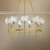 Zeev Parisian 26" Wide Aged Brass 9-Light Round Chandelier -Outlet The Radiantix Store zeev parisian 26 inch wide aged brass 9 light round chandelier 78y22cropped