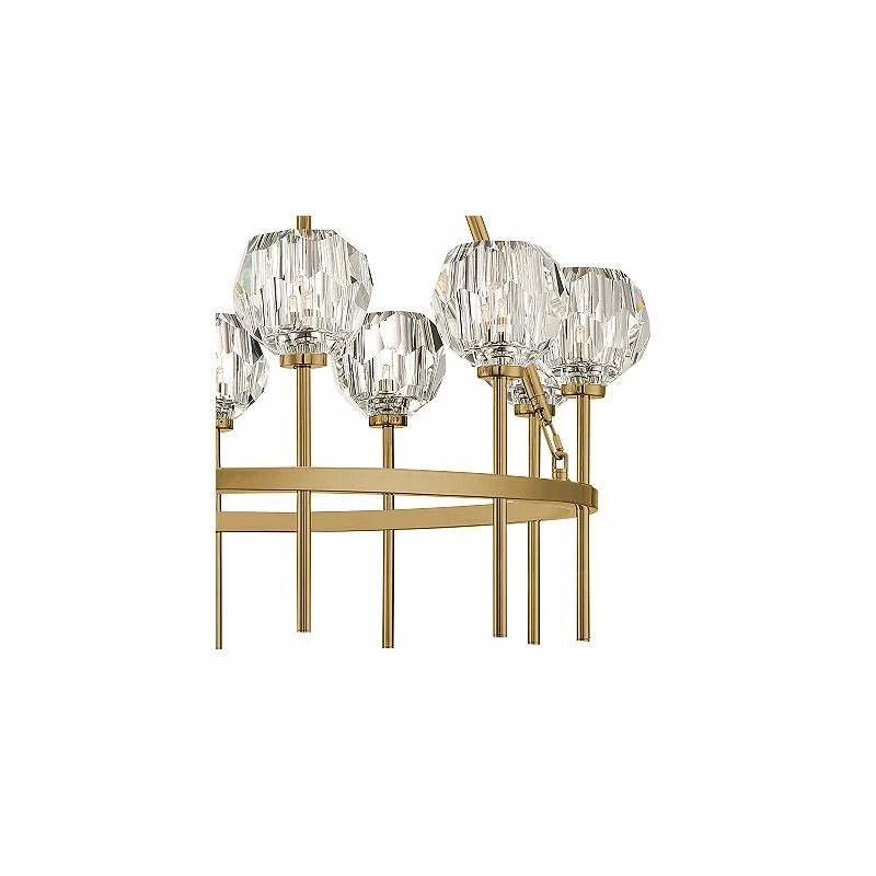 Zeev Parisian 26" Wide Aged Brass 9-Light Round Chandelier 5 Zeev Parisian 26" Wide Aged Brass 9-Light Round Chandelier - Image 3