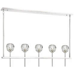 Zeev Parisian 46"W Nickel Kitchen Island Light Chandelier 6 Zeev Parisian 46"W Nickel Kitchen Island Light Chandelier -Outlet The Radiantix Store zeev parisian 46 inchw nickel kitchen island light chandelier 78y21