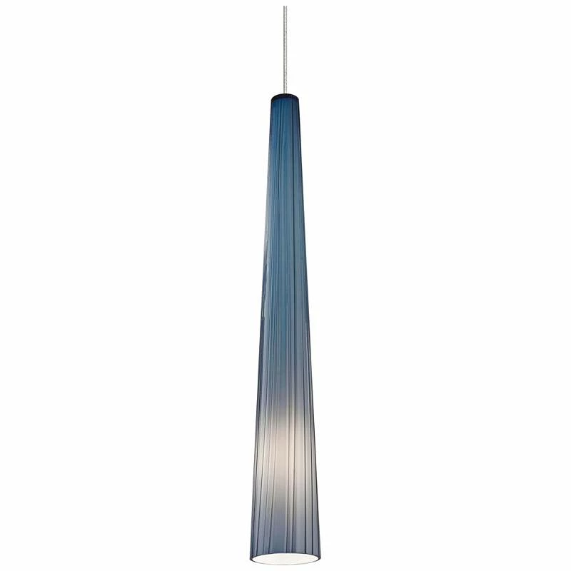 Zenith 4" Wide Steel Blue LED Mini Pendant 4 Zenith 4" Wide Steel Blue LED Mini Pendant - Image 2
