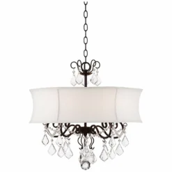 Outlet The Radiantix Store -Outlet The Radiantix Store zula white shade 22 inch wide crystal chandelier 2r758