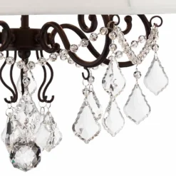 Zula White Shade 22" Wide Crystal Chandelier -Outlet The Radiantix Store zula white shade 22 inch wide crystal chandelier 2r758views1